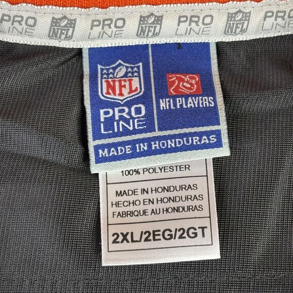 Cincinnati Bengals Jersey Mens 2XL Black Orange NFL Football Blank Mesh V Neck - Picture 4 of 11